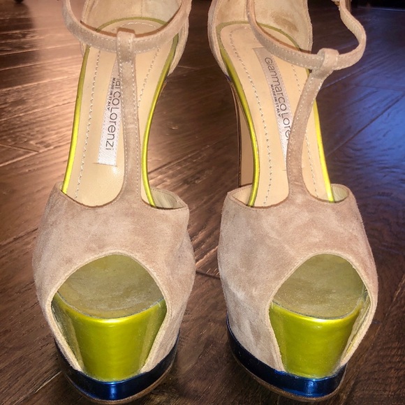 Gianmarco Lorenzi Nude & Multi Coloured Stilettos - Picture 2 of 3